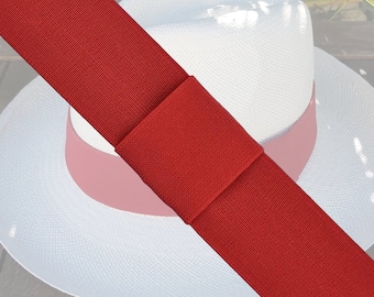 Spare Red Hat Band - Stretchy Elastic - for Panama Bowler Boater Fedora ~ Band Only