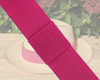 Spare Magenta Pink Hat Band - Stretchy Elastic - for Panama Bowler Boater Fedora ~ Band Only