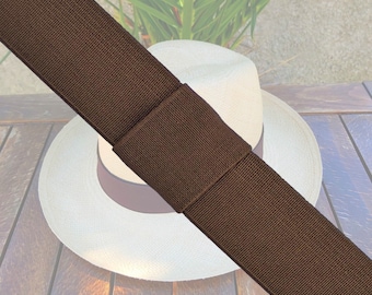 Spare Chocolate Brown Hat Band - Stretchy Elastic - for Panama Bowler Boater Fedora ~ Band Only
