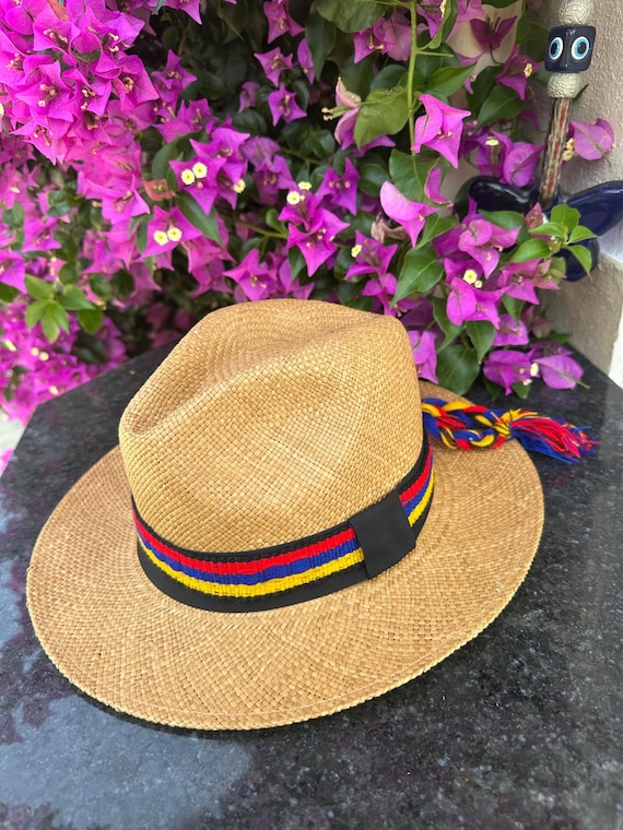 Genuine Ecuadorian Panama Hat Coffee Brown Coloured With  display picture 1