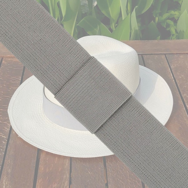 Spare Light Grey Hat Band - Stretchy Elastic - for Panama Bowler Boater Fedora ~ Band Only