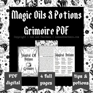 Magical Oils & Potions Grimoire | PDF | BOS | Witchy | Spells