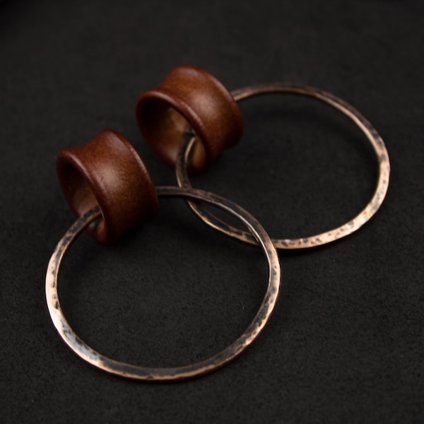 Ear hangers hoop tunnels Ear weights hoops wooden plugs and tunnels Dangle plugs Copper gauges 0g 00g 2g 14mm 16mm 18mm 20mm 10mm 8mm 12mm