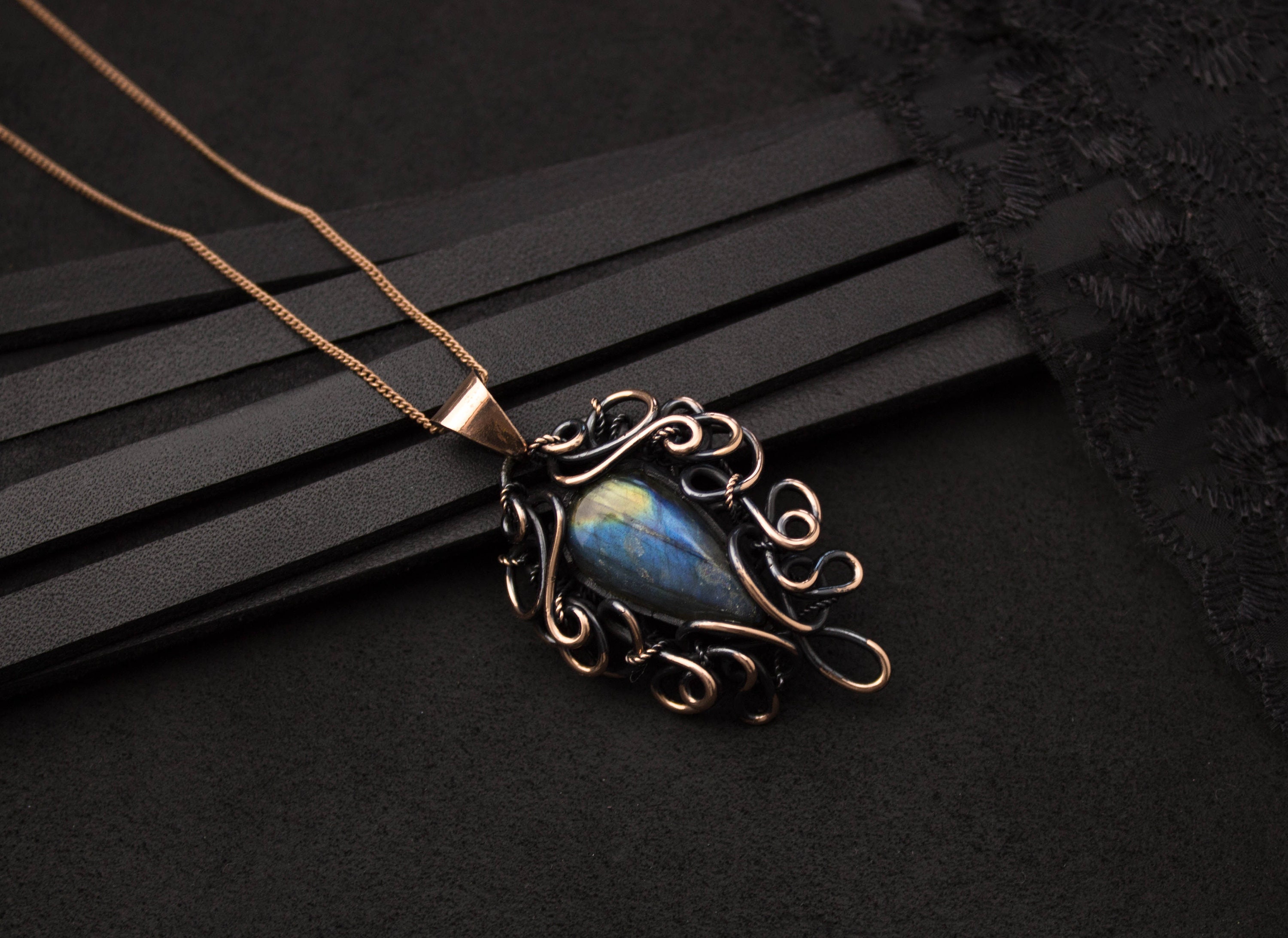 Gothic Necklace Witchcraft Jewelry Wiccan Necklace Pagan Etsy