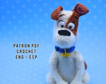 Patrón Jack Russell, Patrones de amigurumis, Amigurumi Patterns, Patrón PDf, crochet amigurumi, crochet , ganchillo, amigurumi, PDF