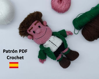 Patrón Manolito ESP, Crochet pattern. patrones PDF de amigurumis, Muñecos a Ganchillo, amigurumis, Patrón a crochet