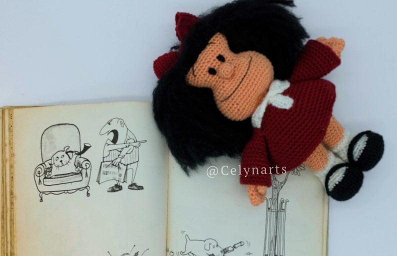 Patrón Mafalda, Patrones de amigurumis, Amigurumi Patterns, Patrón PDf, crochet amigurumi, crochet , ganchillo, amigurumi, PDF imagen 5