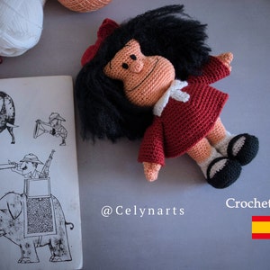 Patrón Mafalda, Patrones de amigurumis, Amigurumi Patterns, Patrón PDf, crochet amigurumi, crochet , ganchillo, amigurumi, PDF imagen 1