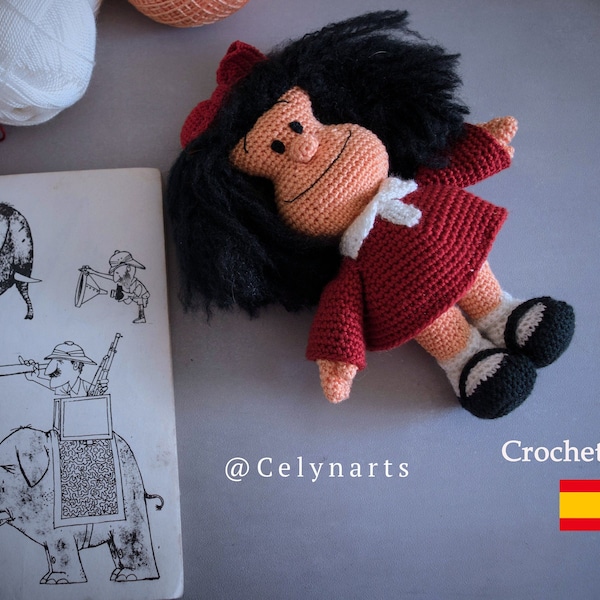 Patrón Mafalda, Patrones de amigurumis, Amigurumi Patterns, Patrón PDf, crochet amigurumi, crochet , ganchillo, amigurumi, PDF