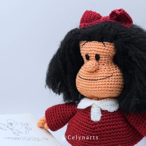 Patrón Mafalda, Patrones de amigurumis, Amigurumi Patterns, Patrón PDf, crochet amigurumi, crochet , ganchillo, amigurumi, PDF imagen 2