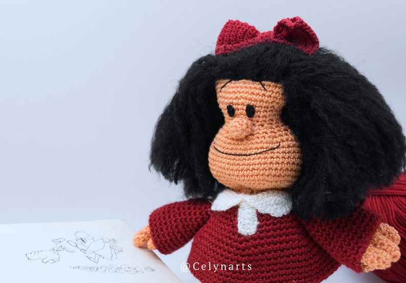 Patrón Mafalda, Patrones de amigurumis, Amigurumi Patterns, Patrón PDf, crochet amigurumi, crochet , ganchillo, amigurumi, PDF imagen 2