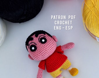 Patrón Shinchan ESP - ENG/ Amigurumis / Crochet /Ganchillo / PDF Pattern