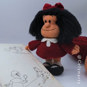 Patrón Mafalda, Patrones de amigurumis, Amigurumi Patterns, Patrón PDf, crochet amigurumi, crochet , ganchillo, amigurumi, PDF imagen 4