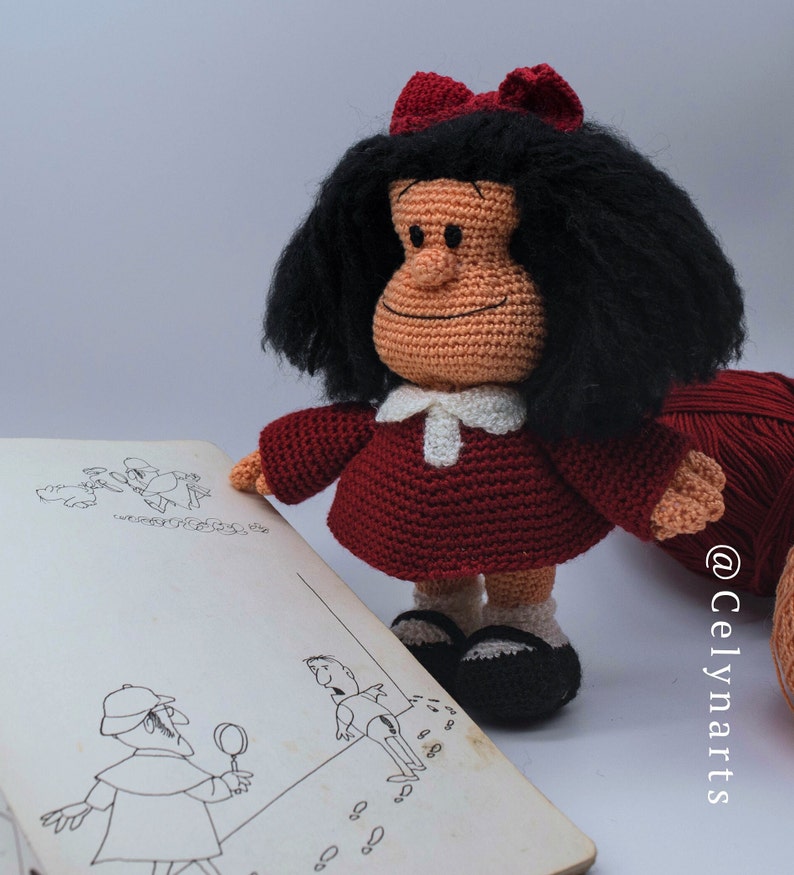 Patrón Mafalda, Patrones de amigurumis, Amigurumi Patterns, Patrón PDf, crochet amigurumi, crochet , ganchillo, amigurumi, PDF imagen 4