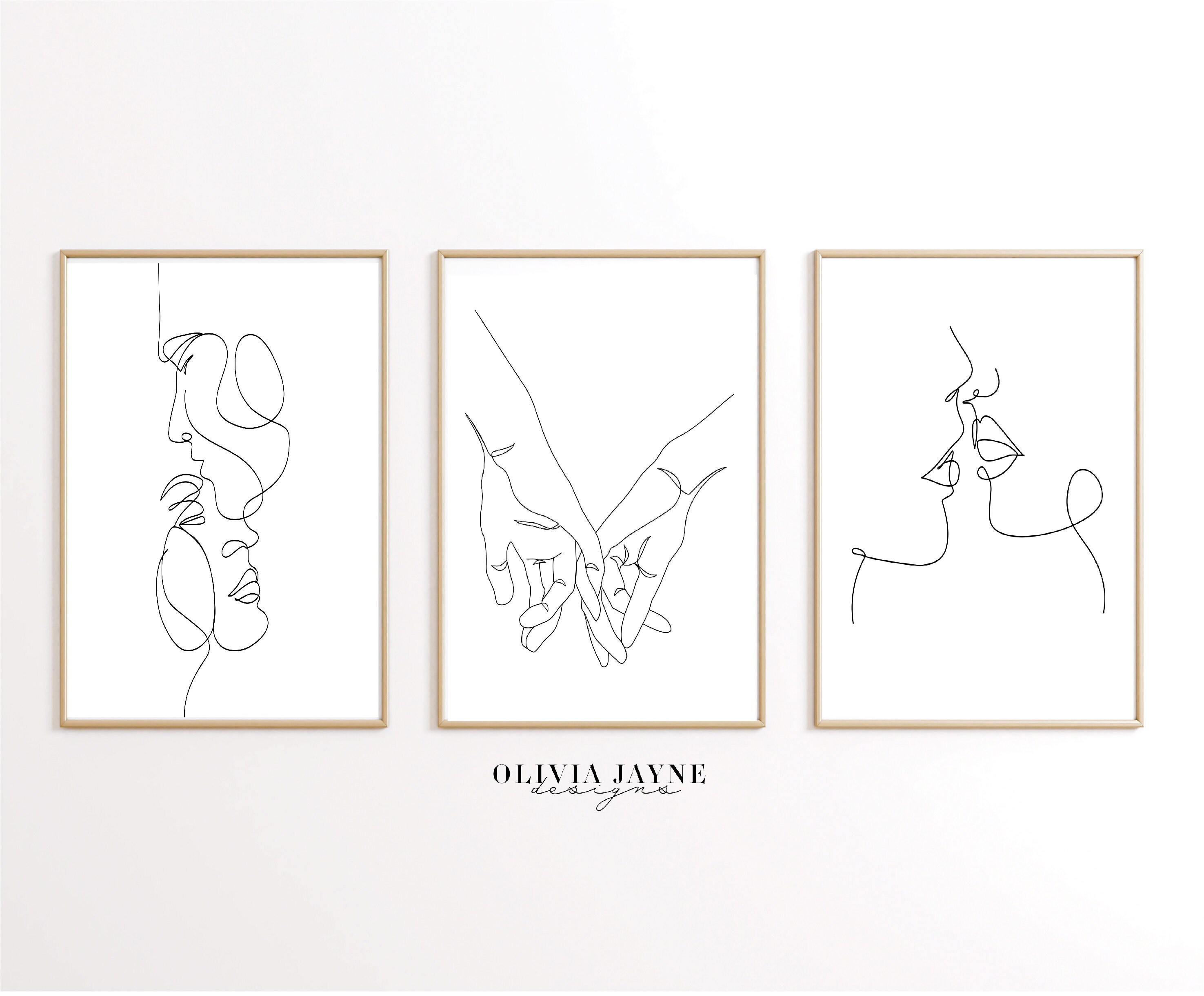 Set of 3 Line Art Prints Home Prints Human Line Art Prints Etsy Ireland