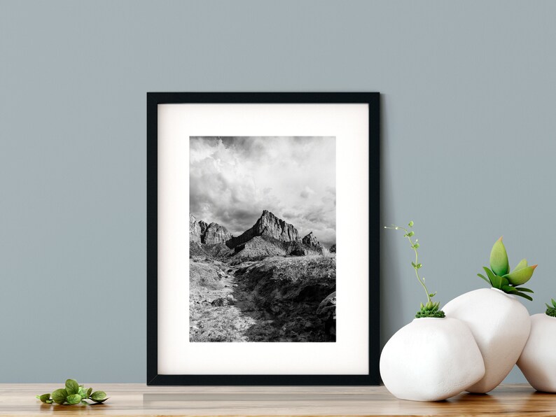 National park landscape wall art for art lovers Fine art landscape photography print mounted on a framing mat Zion