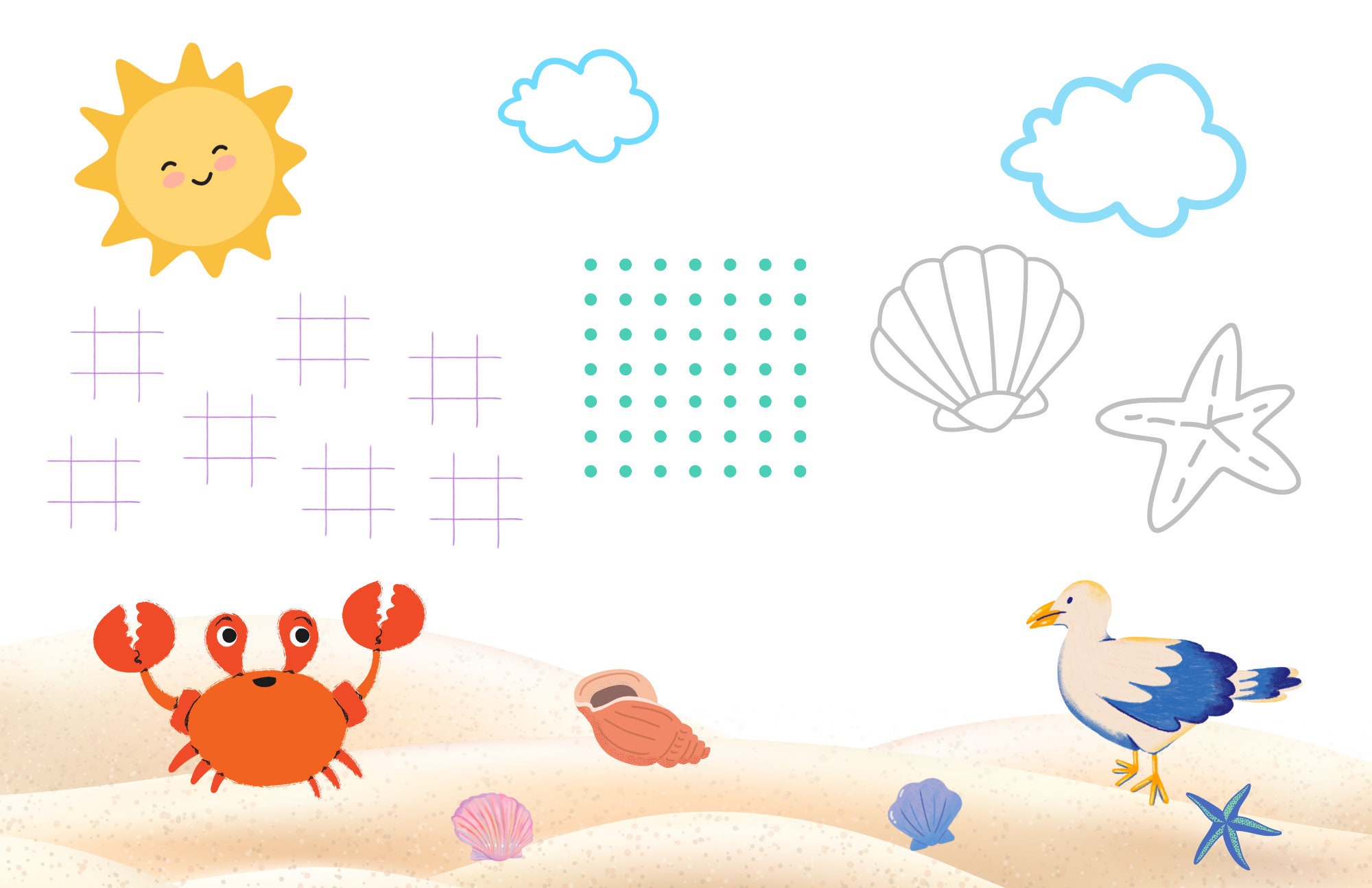 Printable Placemat Beach Theme With Games - Etsy