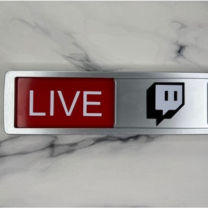Streamer Door Sign, LIVE/OFFLINE Gaming Sign Live Stream