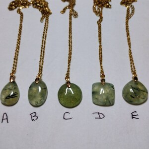 Gemstone prehnite pendants