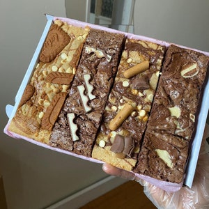 Letterbox postal gift brownies blondies treats gift edible box Fudgy Chocolate ramadan gift for him her friend family Ramadan, Eid festival image 2