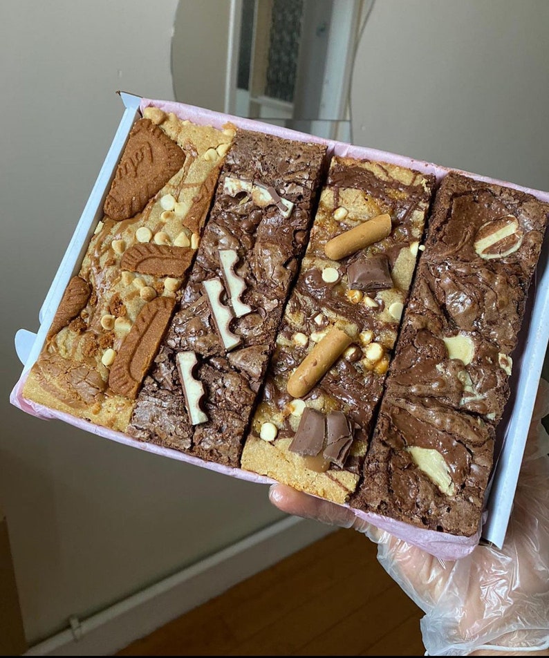 Letterbox postal gift brownies blondies treats gift edible box Fudgy Chocolate ramadan gift for him her friend family Ramadan, Eid festival image 2