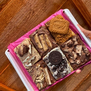 letterbox postal gift brownie or/and blondie selection  boxes-   gifts for family ,friends, him, her easter
