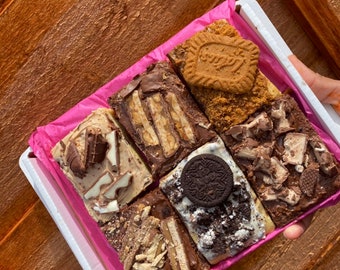 letterbox postal gift brownie or/and blondie selection edible boxes- ramadan gifts for family ,friends, him. her