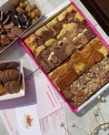 letterbox postal brownies and blondies - Fudgy Homemade Box Chocolate -Gift ideas for him or her, family friend personalised