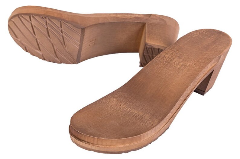 Stylish Women Clogs Wooden Clogs Leather Clogs Swedish Clogs Clog Sandals Buts Wood Soles High Heel Clogs Brown Clogs Heels