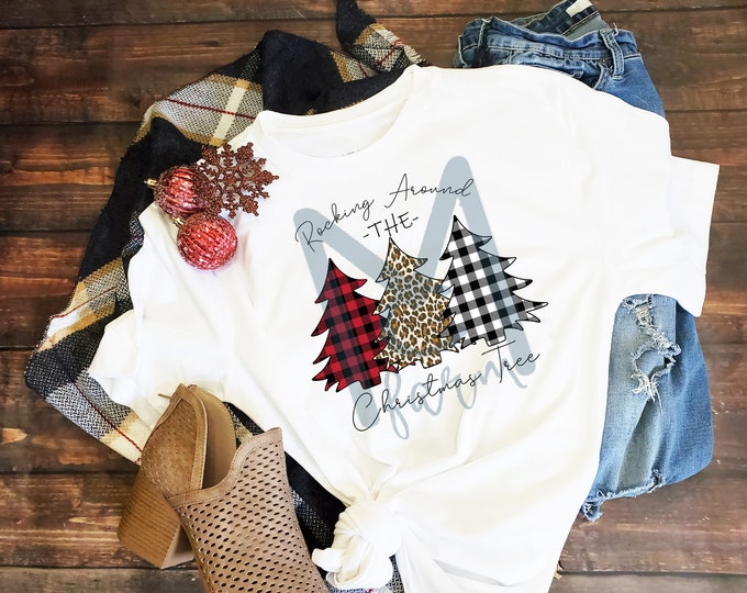 Sublimation Transfer-Rockin Around the Christmas Tree Buffalo Plaid Leopard