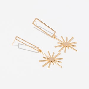 Earrings, Star Earrings, Brass Earrings image 5