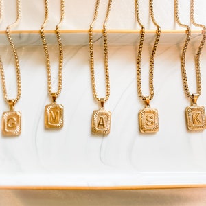 18K Gold Plated Initial Necklace: Personalized Letter Pendant
