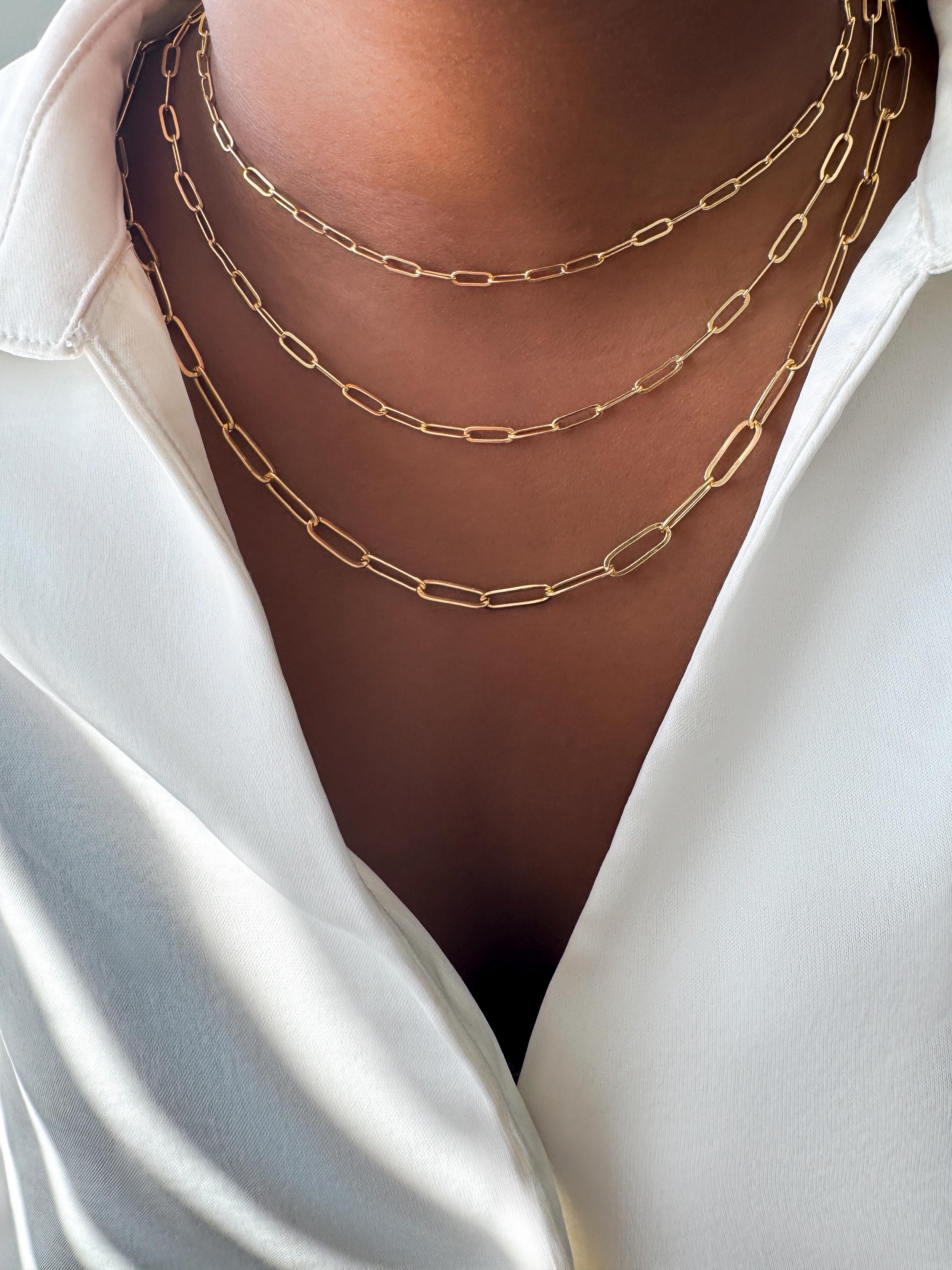 14K Gold Chain Necklace, Twist Chain, Dainty Chain, Gift for