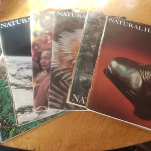 Revistas vintage coleccionables de Historia Natural, año 1973, juego de 6.