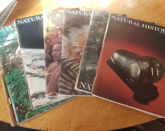 Natural History Vintage Collectible 1973 Magazines, Set of 6.