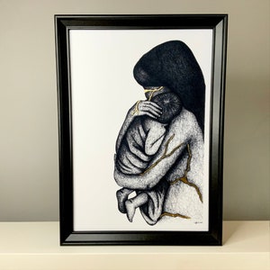 A Mãe Kintsugi - Acabamento à mão com folha de ouro