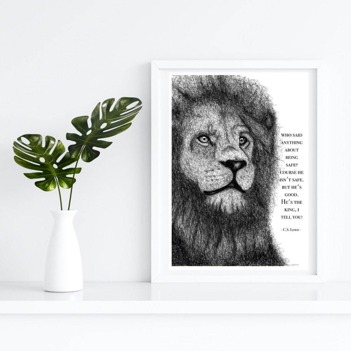 Aslan - C. S. Lewis Art Print - Etsy