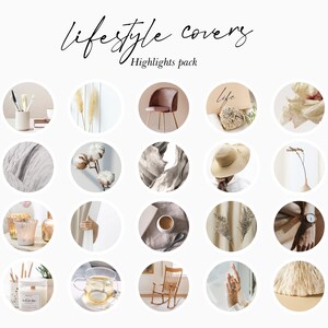 Portadas para historias destacadas de Instagram sobre estilo de vida: Conjunto de 20 iconos para historias (descarga digital)