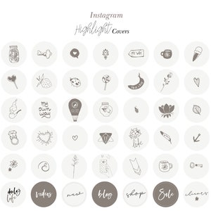 Instagram Highlight Icons - Handdrawn Instagram Highlight Icons -instagram Icons - Instagram Highlight Covers - IG Story Covers