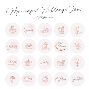 Hochzeit Instagram Highlight Cover für Hochzeitsagent. Fotografen