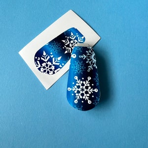 Blue Snowflake Dexcom G6 Decal