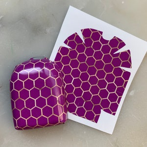 Purple Honeycomb Omnipod Decal