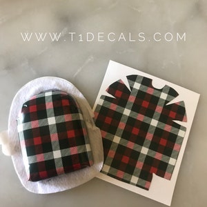 Christmas Plaid Omnipod Insulin Pump Decal