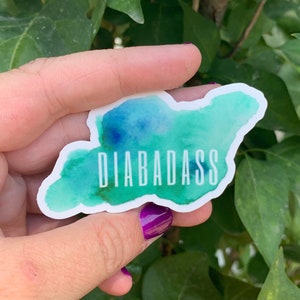 Watercolor Diabadass  Sticker