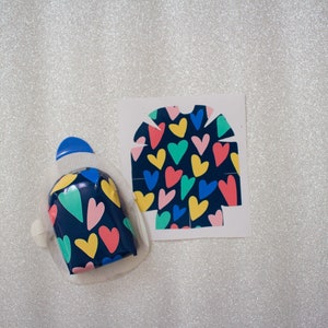 Rainbow Hearts Omnipod Decal