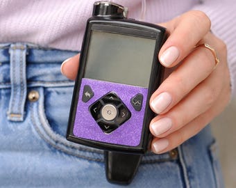 Purple Shimmer Medtronic Pump Decal | Glitter Purple Insulin Pump Sticker
