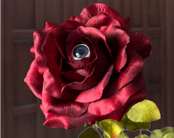 All Seeing Spooky Halloween Tearing Crying Eyeball Rose Flower