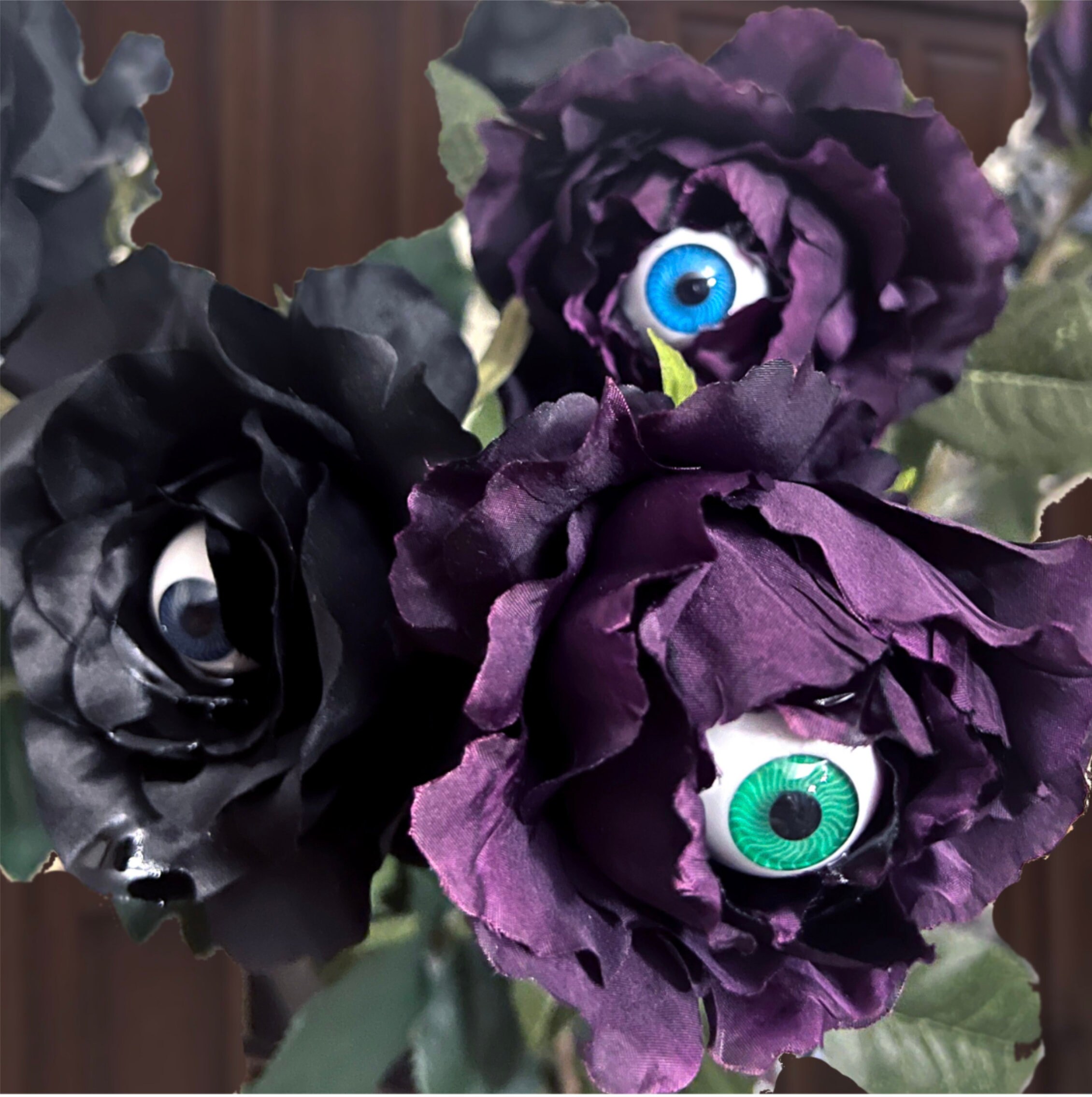 Spooky Bramble Roses All Seeing Spooky Halloween Tearing Crying Eyeball Rose Flower - Etsy