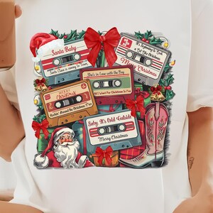 Retro-Weihnachtsmusik-Kassetten-Png-Retro-Weihnachten-PNG-Weihnachtsdesign-Weihnachtslied-PNG-Weihnachtsshirt-Design Trendige Weihnachten