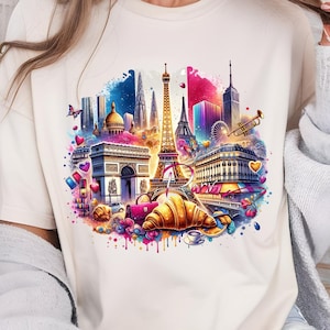 Paris Tshirt Sublimation Design PNG, France Girls Trip 2025 Paris Vacances Paris Bachelorette Shirt Paris Png Design, Tour Eiffel France